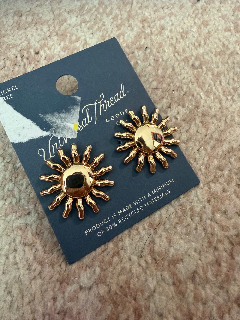 Universal Thread Gold Sunburst Earrings